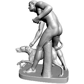 古希腊雕塑 亨特与狗（hunter）